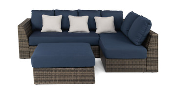 Lexus V 2 Piece Modular Sectional With Ottoman