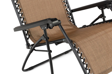 Relaxer Chaise Lounge Chair With Canopy - Brown