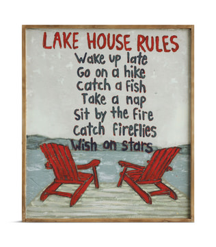 image Lake House Rules Wall Decor