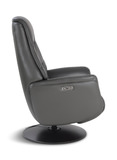 Connor Leather Zero Gravity Power Swivel Recliner - Grey thumbnail 3