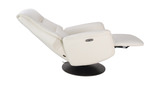 Connor Leather Zero Gravity Power Swivel Recliner - White thumbnail 4