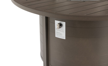 Wheaton 48″ Round Fire Table With Wind Guard