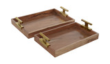 Set/2 Wooden Trays thumbnail 1