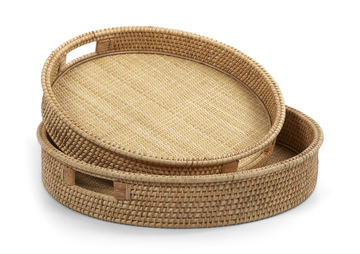 image Rattan Trays - Set of 2