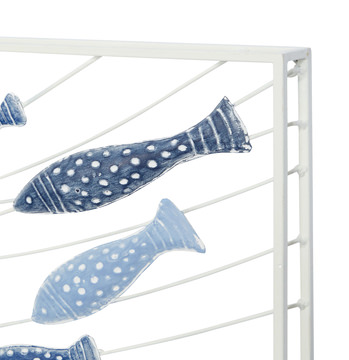 Blue Metal Fish Wall Decor’
