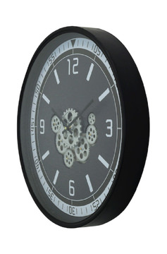 Black/​White Gear Clock