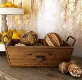 Metal Handle Wood Trays - Set of 2 thumbnail 2