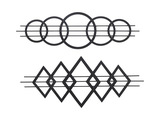 Geometric Metal Wall Decor - Set of 2 thumbnail 1