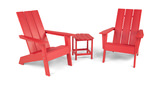 Sunrise 3 Piece Adirondack Set - Red thumbnail 1