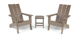 Sunrise 3 Piece Adirondack Set - Driftwood thumbnail 2