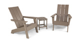Sunrise 3 Piece Adirondack Set - Driftwood thumbnail 1