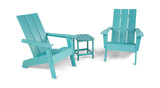 Sunrise 3 Piece Adirondack Set - Aqua thumbnail 1