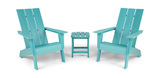 Sunrise 3 Piece Adirondack Set - Aqua thumbnail 2