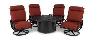image San Tropez II 5 Piece Fire Table Chat Set