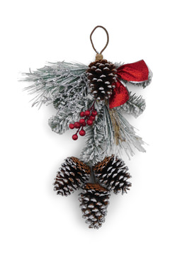 20″ Teardrop w/Pinecones & Berries