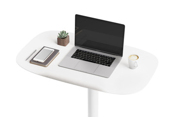 Soma Lift Desk - Satin White