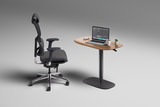 Soma Lift Desk - Walnut With Black Base thumbnail 8
