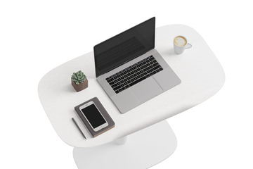 Soma Lift Desk - Satin White