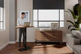 Soma Lift Desk - Walnut With Black Base thumbnail 9