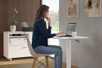 Soma Lift Desk - Satin White