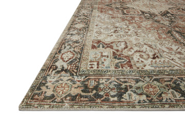 Magnolia Home Lenna Rust Charcoal Area Rug - 7′6″ x 9′6″