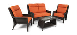 Baja Point II 4 Piece Wicker Patio Set thumbnail 1