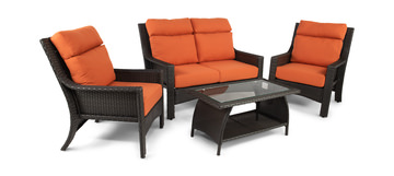 image Baja Point II 4 Piece Wicker Patio Set
