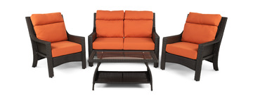 Baja Point II 4 Piece Wicker Patio Set