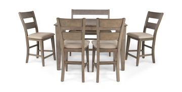 Elyssa Counter Table With 4 Stools And Bench