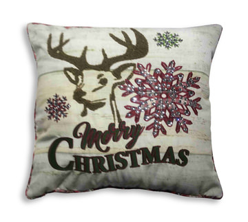 Deer Merry Christmas Pillow