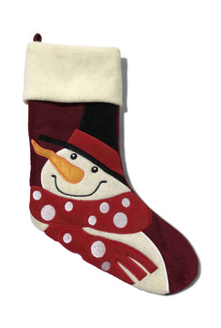 image Red/White Snowman Stocking