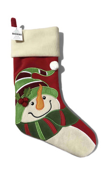 image Red/Green Snowman Stocking