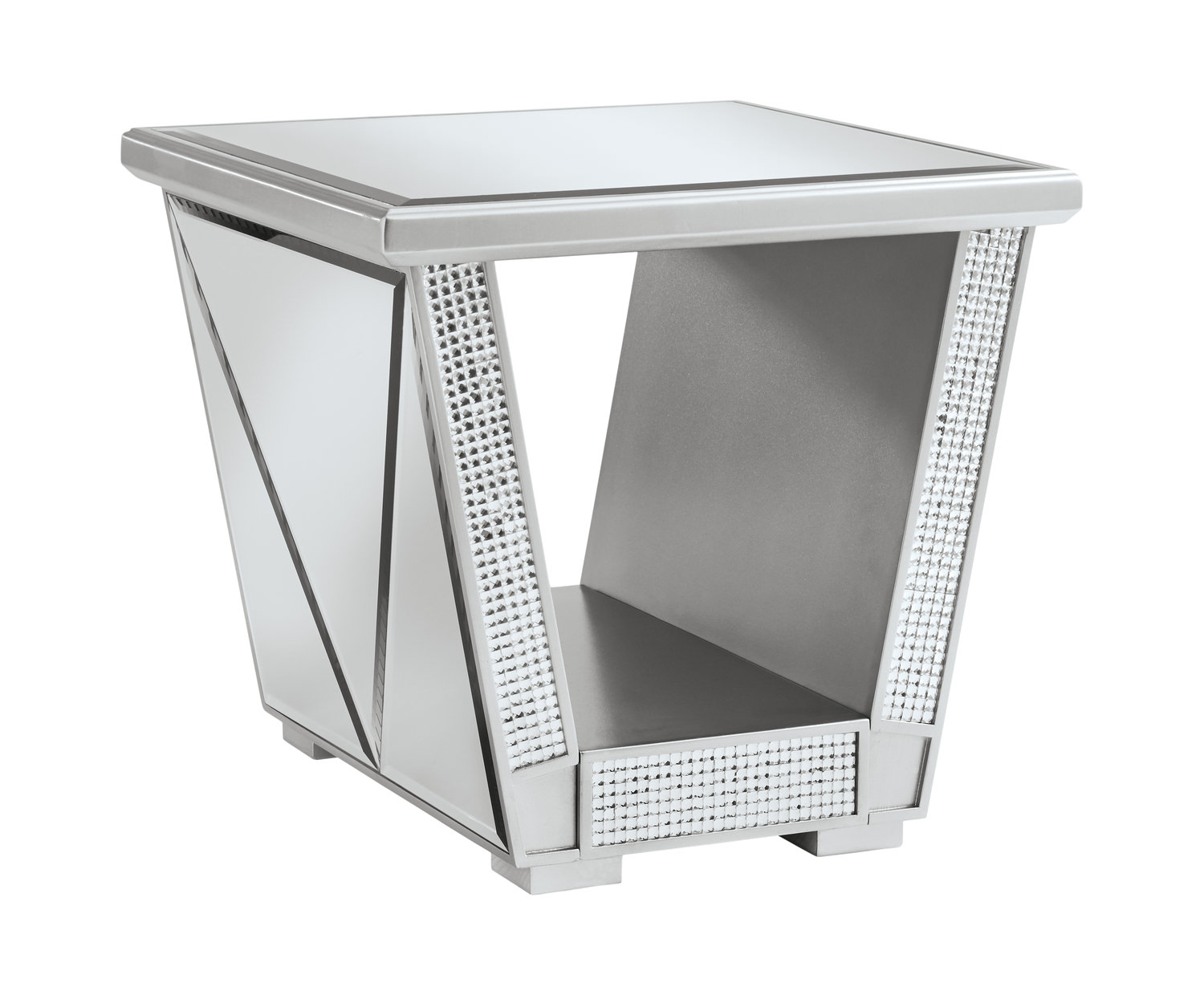 roxy mirrored side table