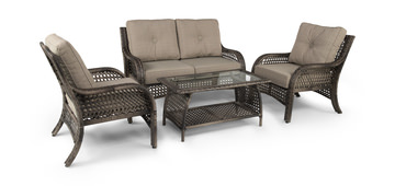 image Lakewood II 4 Piece Wicker Patio Set