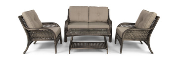 Lakewood II 4 Piece Wicker Patio Set