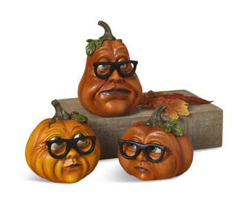Pumpkin Head with Glasses