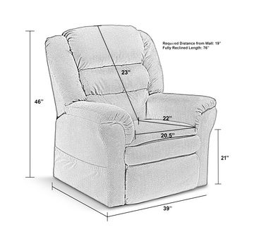Kelly Power Lift Chair Recliner - Smoke