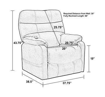 Buckley Power Lift Chair Recliner - Chocolate