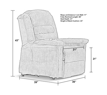 Soother Power Lift Chair Recliner - Chocolate