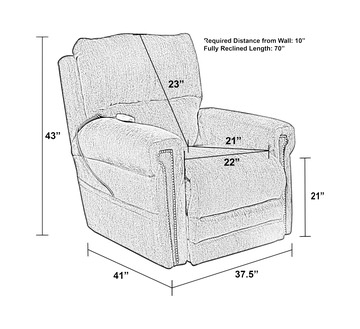 Warner Power Lift Chair Recliner - Slate