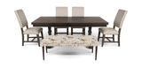 Natalie Dining Table With 4 Chairs And Bench thumbnail 2