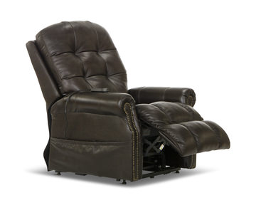 Watt Leather Power “Lay Flat” Lift Chair Recliner - Chocolate