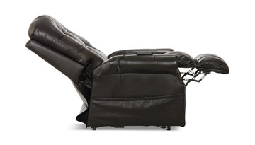 Watt Leather Power “Lay Flat” Lift Chair Recliner - Chocolate