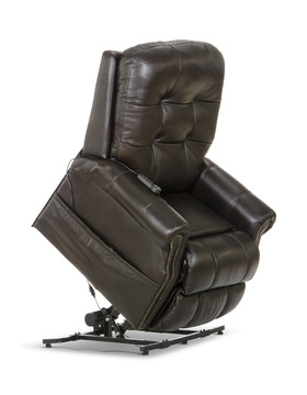Watt Leather Power “Lay Flat” Lift Chair Recliner - Chocolate