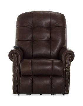 Watt Leather Power “Lay Flat” Lift Chair Recliner - Walnut