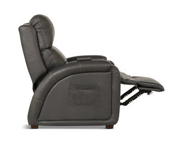 Jetson Zero Gravity Leather Power Recliner - Gunmetal