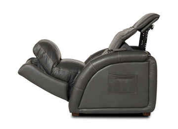 Jetson Zero Gravity Leather Power Recliner - Gunmetal