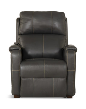Jetson Zero Gravity Leather Power Recliner - Gunmetal