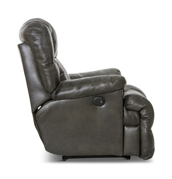Regula Leather Lay Flat Power Recliner - Steel