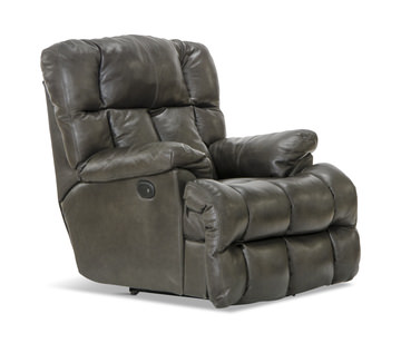 Regula Leather Lay Flat Power Recliner - Steel